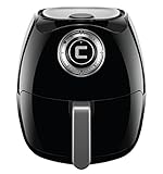 Chefman 3.6 Quart Air Fryer Oven with Space Saving Flat Basket, Oil Free Hot Airfryer w/ 60 Minute Timer & Auto Shut Off, Dishwasher Safe Parts, BPA-Free, Black