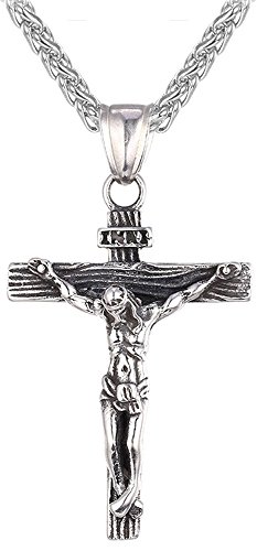 Crucifix Pendant Necklace Chain - Vintage Christian Catholic [Roman Empire Gothic Style]