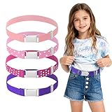 Yuuchoringee Kindergürtel Mädchen – 4 Stück Verstellbare Gürtel in Modischen Farben, Komfortabel für Schule, Freizeit & Alltag, Strapazierfähig