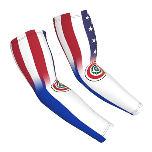 NEED LOVE American and Paraguay Flag Arm Sunscreen Long Sleeves Sports Arm Wraps Protection Tool