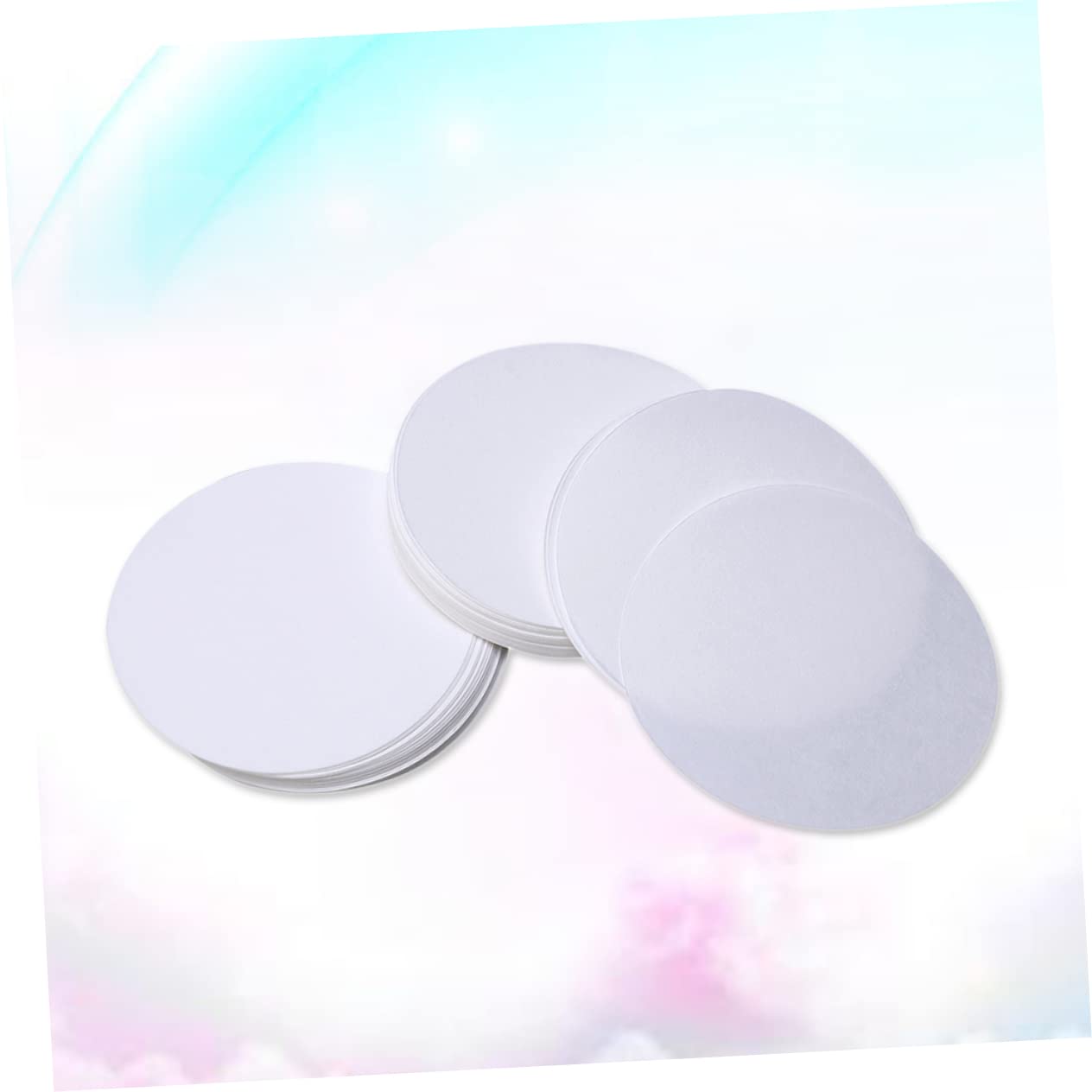 200pcs Medium Rate Filter Paper Discs for Chemistry Applications White Qualitative Paper Circles for Lab Experiments and Analysis