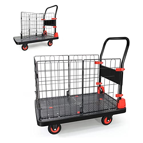 Carretilla plegable tipo plataforma con jaula removible miniatura 1