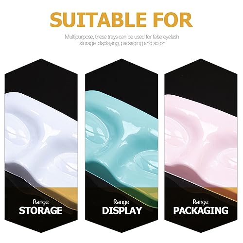 Mobestech 12Pcs Empty Eyelash Trays Holder Plastic False Eyelash Storage Cases Fake Packaging Boxes Face Shape Lash Container Holder Storage Trays - Image 3