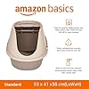 Amazon Basics No-Mess Enclosed Hooded Cat Litter Box, Standard, Multicolor, 53cm x 41cm x 38cm