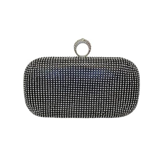 Bolsa Clutch Carteira De Festa Casamento Strass Camila (Preto)