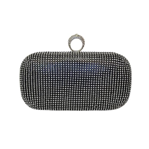 Bolsa Clutch Carteira De Festa Casamento Strass Camila (Preto)