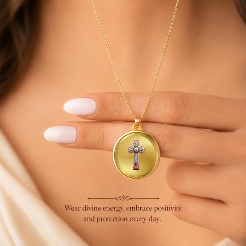 Image of DIVINITI 24K Gold Plated Double-Sided Religious Pendant with Premium Gift Box, Spiritual Locket for Men & Women, Devotional Jewellery for Gifting & Everyday Wear