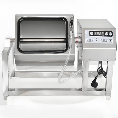 Marinador de carne al vacío, máquina de marinación rápida para carne, cerdo, pescado, salchichas, vaso bidireccional con tambor de acero inoxidable y 3 velocidades