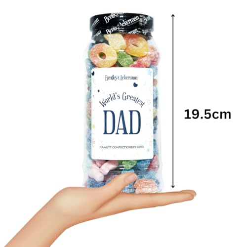 World's Greatest Dad Sweet Jar - Fathers Day Sweets - Birthday & Christmas Original Retro Pick n Mix 600g, By Bentley & Ackerman Sweet Shop. - Image 4