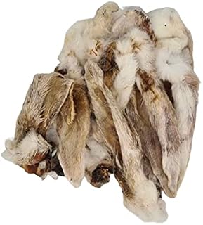 Gnaw Pets 1KG Rabbit Ears Natural with fur Hair Hypoallergenic Dog Treat Chew (55 - 65 per pack)