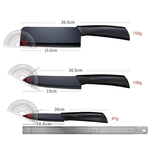 Image of INKULTURE Stainless Steel Kitchen Knife Set, Meat Knife,Professional Chef's Knife Set, Sharp Blade with Ergonomic Handle for Home Kitchen and Restaurant | Pack of 03 | Black
