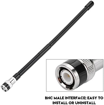 BNC Male Antenna 24.5cm/9.6in 10W 27MHz Soft Whip Aerial Portable Handheld Walkie Talkie Antenna for Scanner Radio