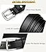 maikun Womens Black Belt, PU Leather Belt Black for Women Pants Jeans Length 39.4''