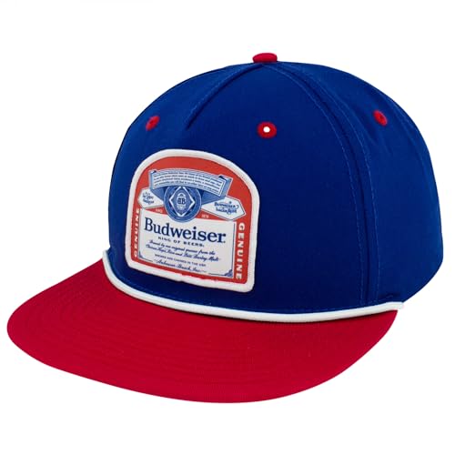 H3 Sportgear Budweiser Vintage Bottle Label Navy & Red Rope Hat