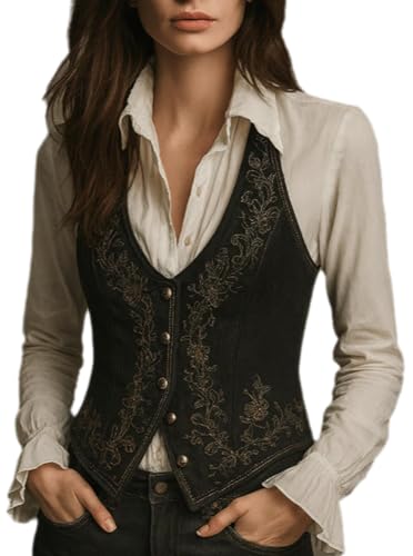 Embroidered Sleeveless Vest