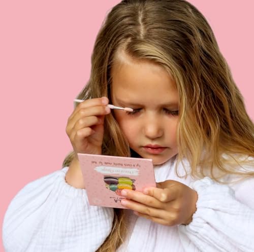 Kinder-Make-up-Set mit Lidschatten-/Rouge-Palette mit Spiegel und Pinsel (Macaroon Magic)