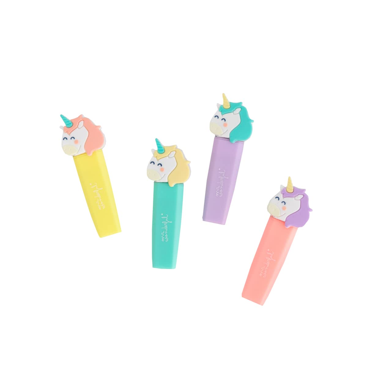 Mr. Wonderful Set De 4 Subrayadores Para Llenar Tus Planes De Colores (WOA2212115SMZ1), 1 Unidad (Paquete de 1)