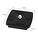 GEEKOTO Tripod Quick Release Plate Camera Mounting Adapter Parts Replacement with 1/4 Screw for Standard tripod/AT24Pro/AT24