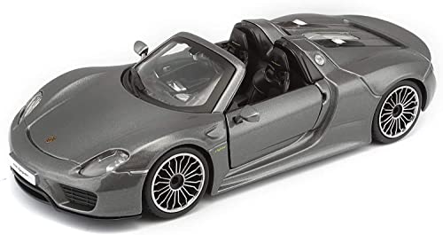 Bburago 1:24 Scale Porsche 918 Spyder Diecast Vehicle (Colors May Vary) - Thumbnail 2