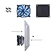 Nincha 120 mm PC Fan Grills Dust-Proof Computer Mesh Pack of 5, with 5 PCI Slot Covers for PC case, Necessary Screws Included