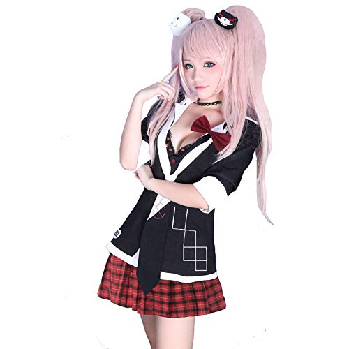 NUOQI Junko Enoshima Cosplay Costume Anime Danganronpa Junko Cosplay Outfit Uniform Dress Suit Halloween S