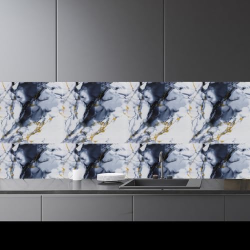 Decoración interior moderna con paneles de mármol autoadhesivos PVC en formato 30x30 cm 7