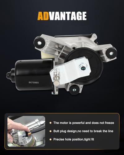 Image of ROADFAR Front Windshield Wiper Motor for GMC for C1500 2500 1500 1988-1990 | For Chevrolet For C1500 C2500 C3500 1988-1990|For K1500|For GMC For K1500 K25001988-1990|Replace 22100490|40186|5 Pins