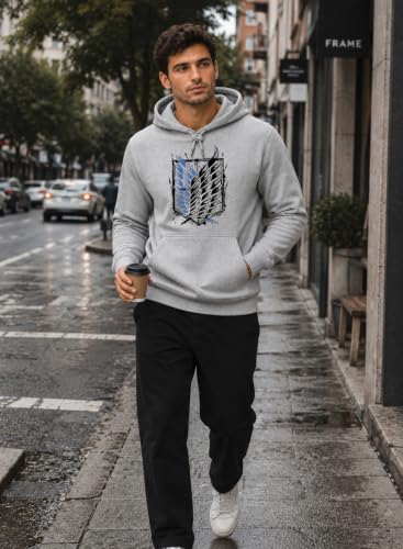 Image of ADRO Mens Abstract Graphic Hoodie | 320 GSM Cotton Poly Fleece | Regular Fit Contemporary Artistic Sweatshirt for Winter & Streetwear