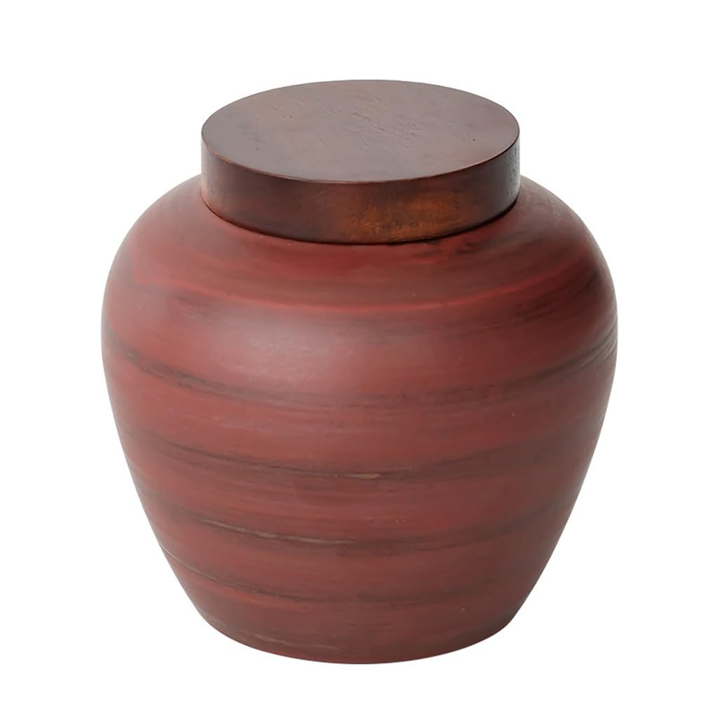 XYNSNDB Zestaw do herbaty Vintage ceramiczna puszka na herbatę, drewniana pokrywka Zamknięta puszka wymieniona w piecu, odporna na wilgoć puszka do przechowywania herbaty, ozdoby na biurko Słoik do
