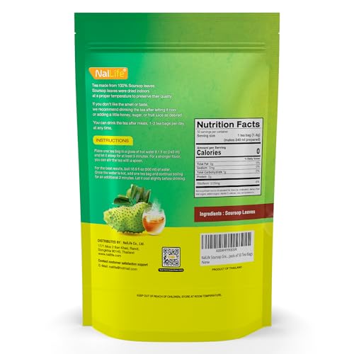 NalLife Soursop Leaves Tea pack of 50 Tea Bags
