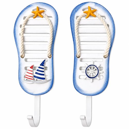 Flip Flop Wall Hooks for Bathroom & Entryway – Coastal