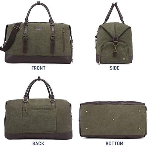 Oversized Canvas Duffle Bag Mens Travel Duffel Bags Weekender Bag Overnight Weekend Carry On Bag 22", With Toiletries Bag 2 Oversized Canvas Duffle Bag Mens Travel Duffel Bags Weekender Bag Overnight Weekend Carry On Bag 22", With Toiletries Bag