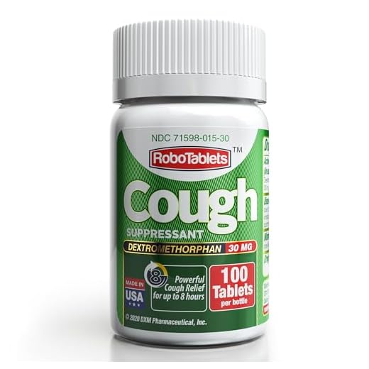 RoboTablets Cough suppressant, 100 doses, 100 Tablets, Dextromethorphan 30 mg, 5 mm Diameter Tablets