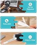 Replace DYMO Label Maker Refills D1 Label Tape 45013 S0720530 1/2 Inch Fit for Dymo LabelManager 160 280 360D Colorpop D1 Cassette Label Maker Tape Black on White 1/2'' x 23'(12mm x 7m), 5 Pack