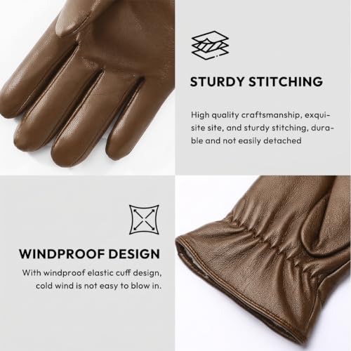 Image of Air Curvey Womens Winter Touch Screen Leather Gloves
