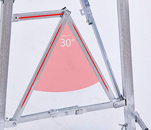 Escalera plegable de aluminio multipropósito Telesladder con plataforma de andamio 6