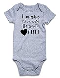 Baby Boys Girls Romper Short Sleeve I Make Nana's Heart Full Funny Sayings Infant Bodysuit Lovely Newborn Summer Clothes 0-3Months
