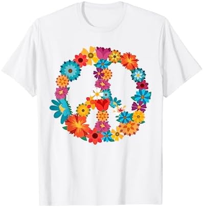 Peace Love Shirt | 60's 70's Hippie Costume Colorful Flowers