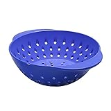 Tovolo 6-Inch Mini Melamine Quick Draining Berry Colander, Easy Grip Handles, Blue