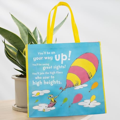 Fun Express 19" x 17 1/2" Large Dr. Seuss Oh, The Places You’ll Go Laminated Tote Bag2