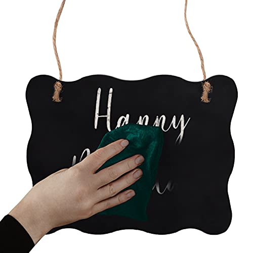 Belle Vous Houten Kalkbord Borden (4 Pak) – Dubbelzijdig, Uitwisbare Borden & Berichtborden met Hang Touw – Decoratieve… - Image 4