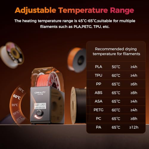 Image of 2026 New Official CREALITY Filament Dryer Box Pro 2.0 with Fans, Space Pi SE Upgraded 360 Hot-air PTC Circulates Heating, 1KG Filament Dehydrator Dry During for 1.75 /2.85mm PLA PETG ABS TPU Nylon