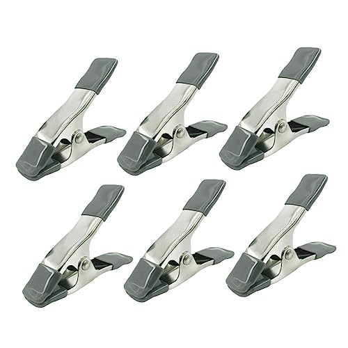 OSALADI 6pcs Spring Clamps for Backdrop and Muslin Photography Lightweight and Sturdy Grip Cushion for Steady Clamping Easy to Use for Photography Model Making and Carpentry