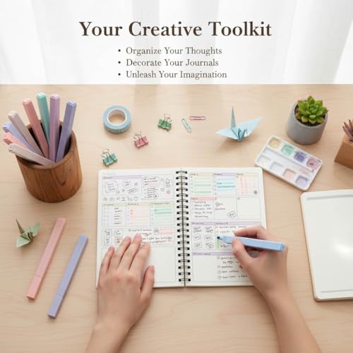 Ouksma Pastel Highlighters Set of 12, Soft Color Mild Highlighters, Eye-Friendly No Bleed Quick Dry Markers for Journaling, Note Taking, Aesthetic School & Office Supplies - Image 5