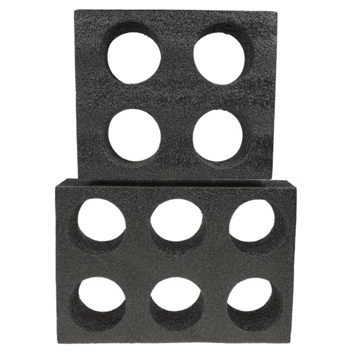 Image of CHICAMPERA 2pcs Black Pearl Wool Cup Carrier Tray for Takeout Drinks with 4-hole and 6-hole Design, Practical Square Coffee Cup Holder Preventing Inclination, for Display Cabinet Use