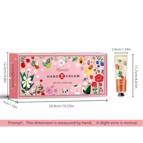 MIYUELENI 10 Pack Hand Cream Gift Set, Moisturizing Hand Lotion Travel Size for Dry Hands,Birthday &Teen Girls,Teacher Appreciation Gifts,Nurses Week Gifts, Mini Bulk Gifts