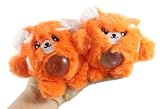Set of 2 Plush Red Panda Bead Filled Squeeze Stress Balls - Soft Stuffed Animal Feel Sensory, Stress, Fidget Toy Bubble Blow