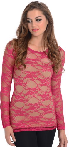 Sheer Lace Long Sleeve Top