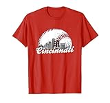 Vintage Cincinnati Skyline City Baseball Tee Met At Gameday T-Shirt