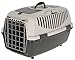 Kerbl Pet Transportbox Gulliver (Box für Katzen/Kleintiere, mit Metalltür + Vorrichtung für Autosicherheitsgurt, Farbe hellgrau/dunkelgrau)